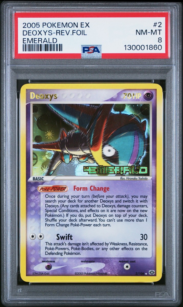 2005 POKEMON EX EMERALD #2 DEOXYS-REVERSE FOIL PSA 8 | eBay
