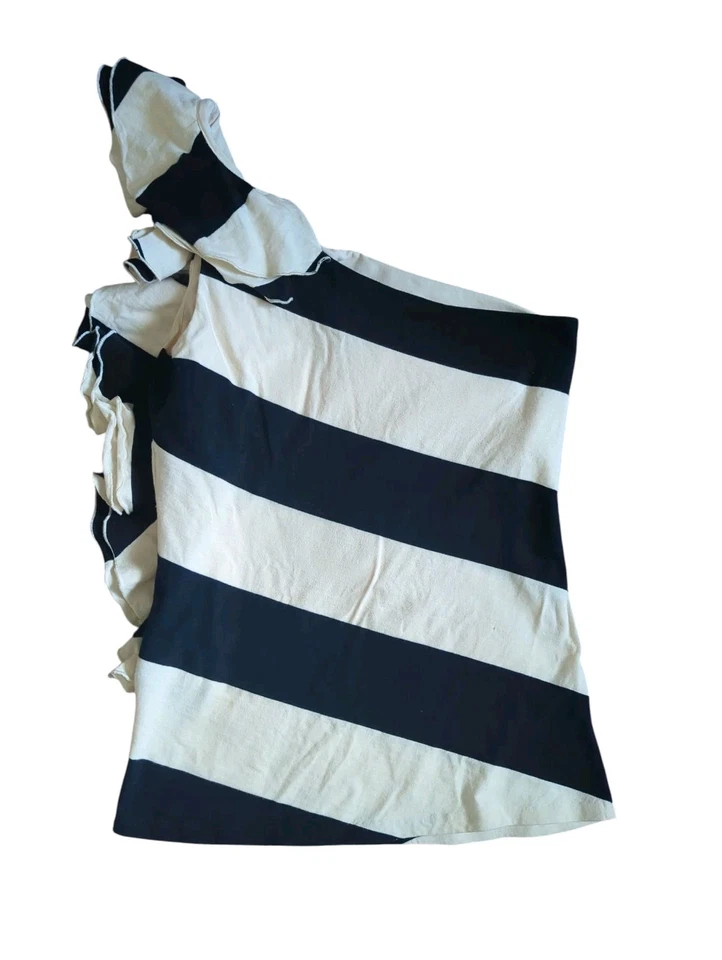 Ralph Lauren Rugby Women's One Shoulder Tank Top Striped Size Small - Image 2 of 4
