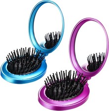 Foldable Travel Mirror Hair Brushes Portable Folding Poet Hair