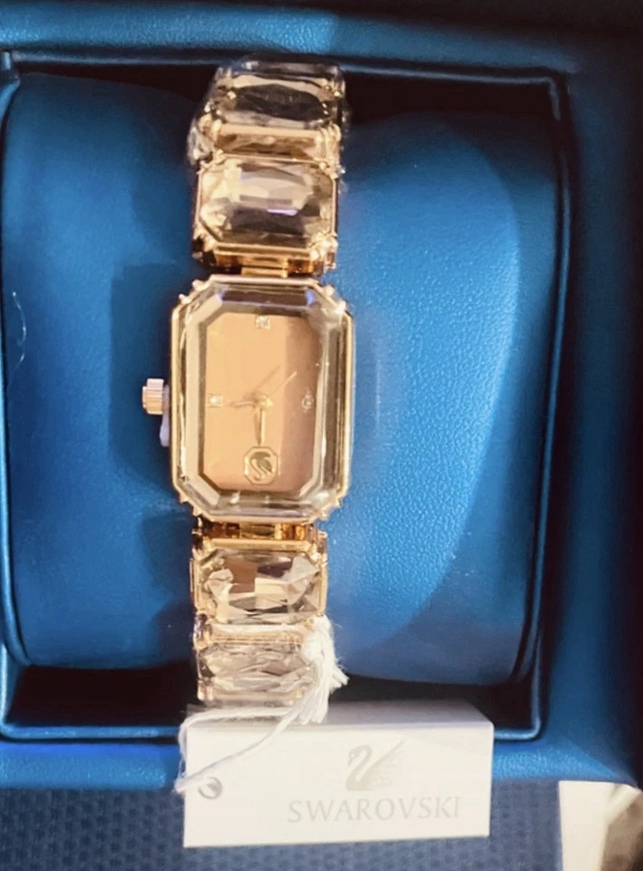 Swarovski Crystal Strap (MILLENIA) Watch - Champagne Gold Tone (BROWN), RRP £400 - Image 4 of 4