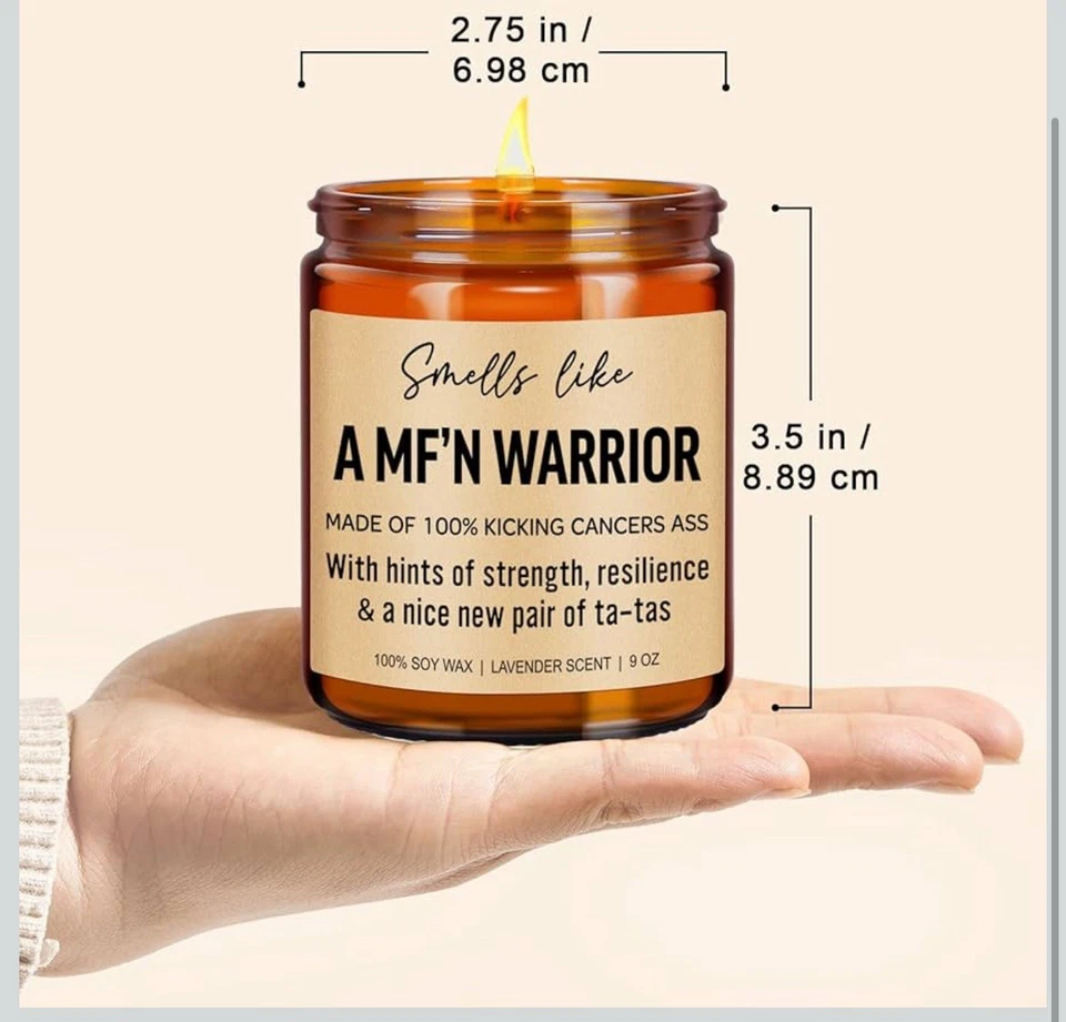 趣味香氛蜡烛-乳腺癌幸存者女士礼物-鼓励 — 第 3/4 张图片