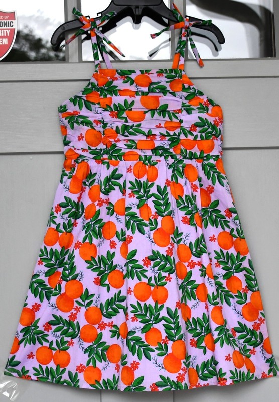 Crewcuts J Crew girls 6, fully-lined, smooth cotton Brilliant Fruit dress, NWOT