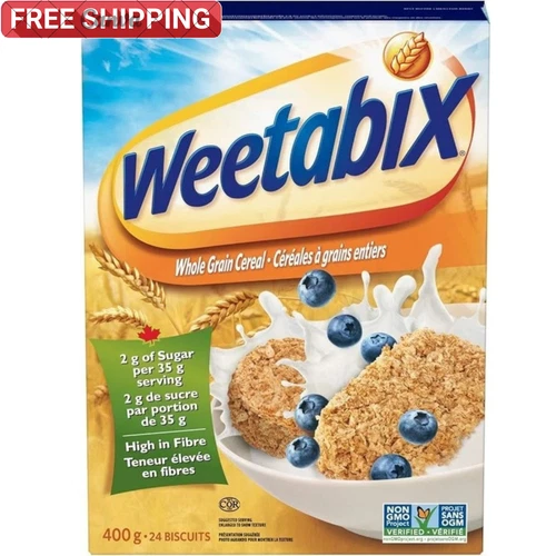Weetabix Whole Grain Breakfast Cereal Biscuits 400g Each -