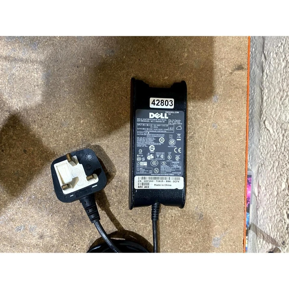 Dell LA65NS0-00 AC Power Adapter Black Portable 19.5V 3.34A for Latitude Laptop - Image 3 of 4