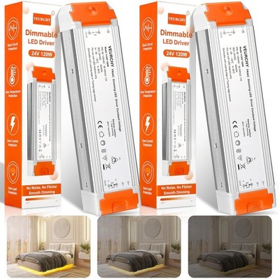 Dimmable LED Driver,24V 60W 120V to DC 24V LED Lighting Low Voltage Transformer