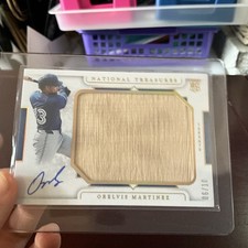 2024 Panini National Treasures Orelvis Martinez Rookie Auto Relic Card 06/10