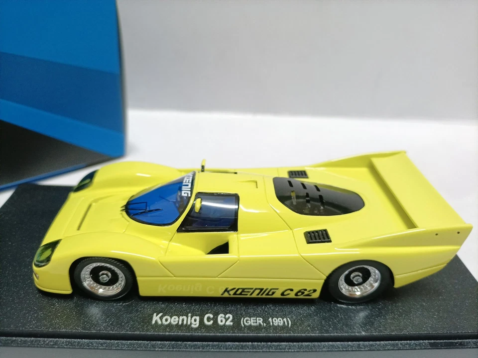Autocult 1:43 Porsche Koenig 962 C62 GER 1991 amarillo modelo de coche deportivo modificado Foto 3 de 4