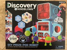Discovery MindBlown DIY Prize-Pod Robot 52Pc Retro Vending Machine Build Kit New