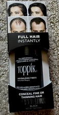 New Toppik Hair Building Fibers Black Conceal Fine or Thinning Hair .42 oz