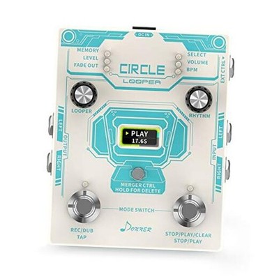  Circle Looper Pedal, Stereo Guitar Looper Pedal, 40 Slots 160 mins Loop Pedal 