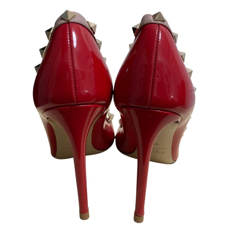 Valentino Garavani Pumps Heel Studded Leather Red EU38.5/US8.5 116200c thumbnail 14