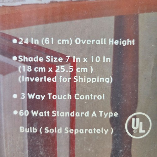 Holiday Collection 3-Way Touch Candle Table Lamp Pleated Shade 24" Gold Tone - Picture 5 of 14