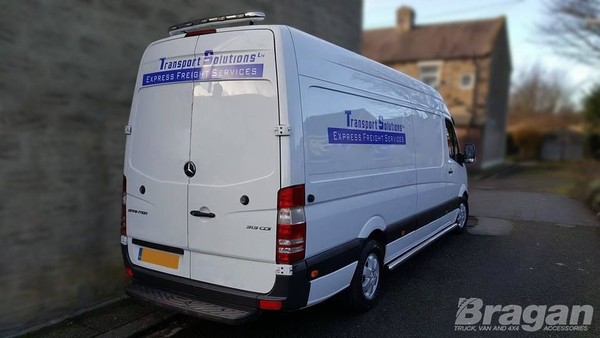 Heck DachträGer + LED Passend FüR Volkswagen Crafter 2014 - 2017 Edelstahl-image