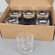 DeeCoo Diamond Whiskey/Wine Glasses Set Of 6 - Clear Crystal Tumblers