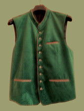 Herren Trachten Mieder Gilet grün Samt Gr. 54 wie neu