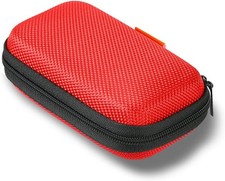 Red Rectangle Small EVA Case, Lightweight Hard Shell Zipper Pouch  Universal