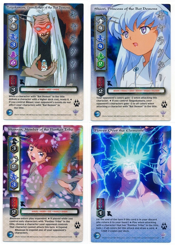 Inuyasha TCG Kassen Rare Foil Set 1st Edition Complete 90-115 Very Good - Image 4 of 4
