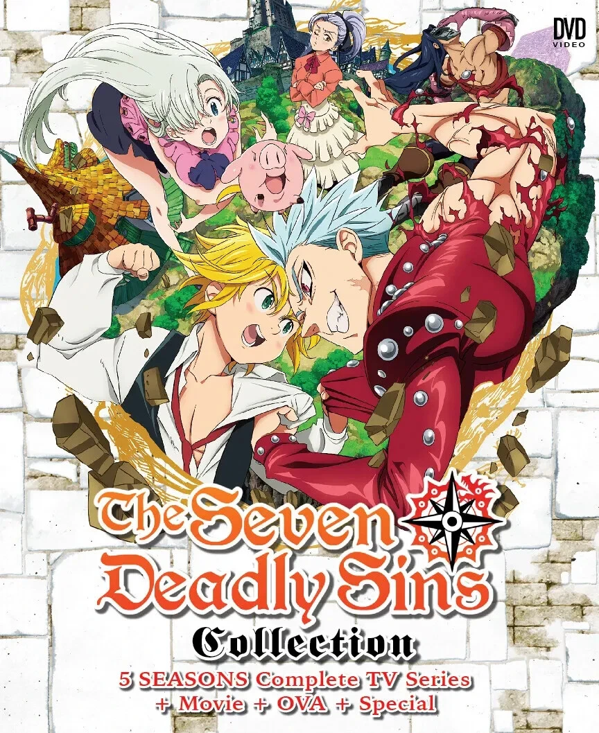 The Seven Deadly Sins Collection Anime DVD (5 Seasons + Movie +