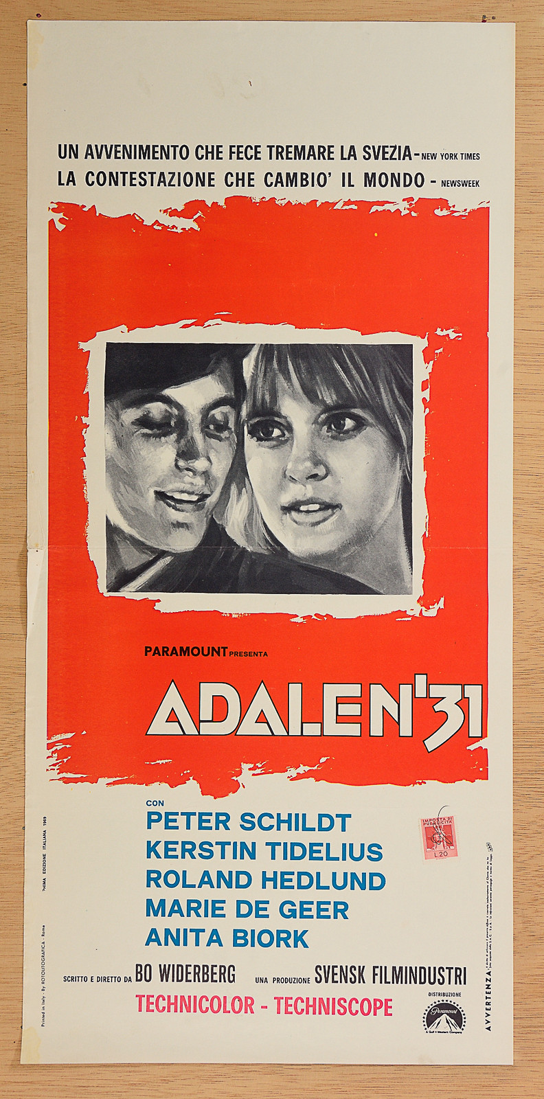Locandina di Adalen' 31 (1969)