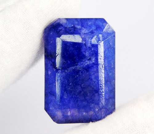 Piedras preciosas sueltas corte esmeralda zafiro azul ceilán natural 36,80 quilates certificadas - Imagen 2 de 7