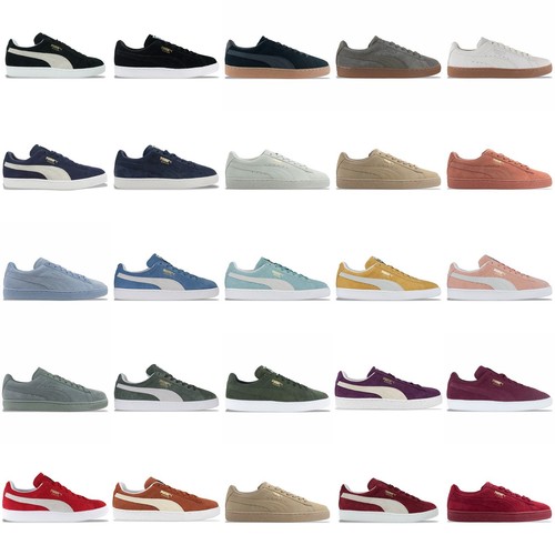 PUMA SUEDE CLASSIC TRAINERS - BLACK, BLUE, BURGUNDY, GREY, NAVY, GREEN & MORE - Picture 1 of 16