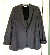 Designer AKRIS PUNTO Micro Houndstooth Jacket Blazer  Size 16