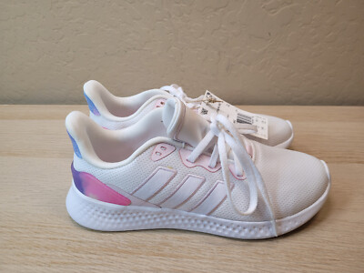 Adidas PureMotion Women 5.5 White Pink Running Shoes Cloudfoam Athletic GY4482