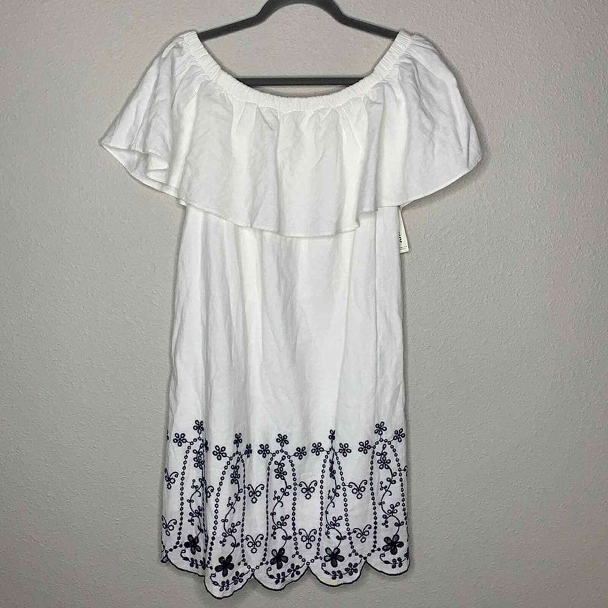 old navy white off the shoulder dress Cutest old Navy white dress for $26/ With my suggestions I start with high end and move to more affordable! There are people here who only want high end and there are