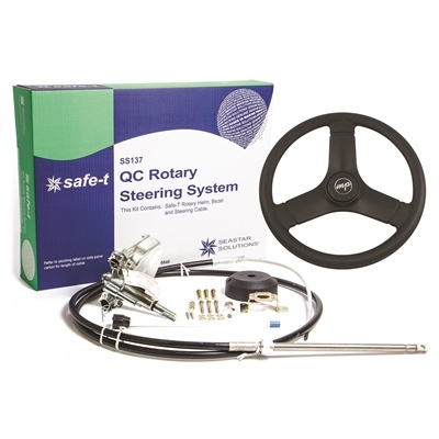 14ft Teleflex Safe-T SS13714 Quick Connect Boat Rotary Steering Cable /& Helm Kit