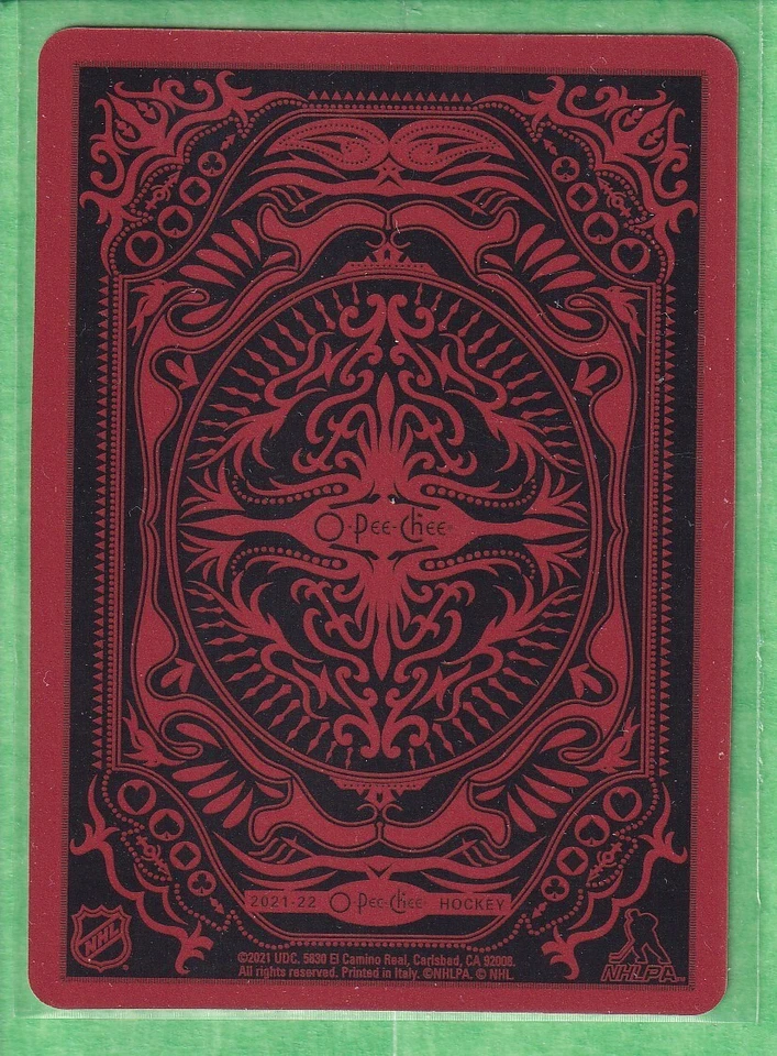 2021-22 O-Pee-Chee Playing Cards 2-Spades Brent Burns San Jose Sharks - Image 2 of 2