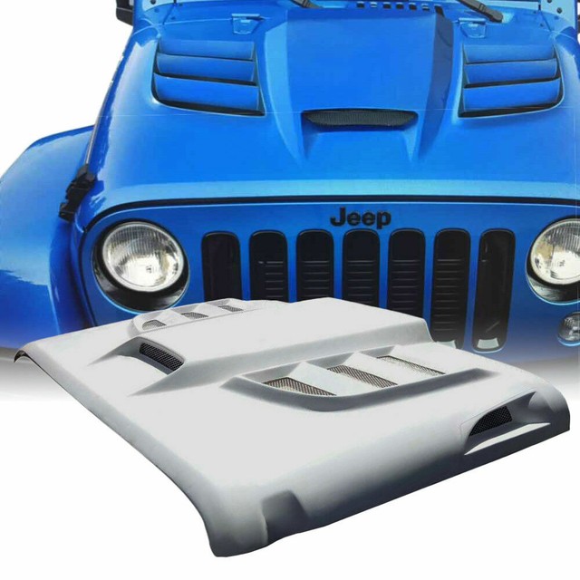 Xprite Fiberglass Hood Scoop Vents for 0718 Jeep Wrangler Rubicon