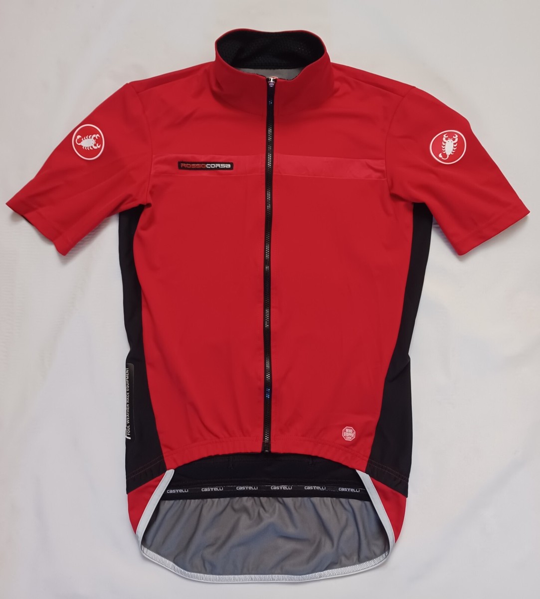 Castelli Roso Corsa Perfetto Windstopper Short Sleeve Cycling