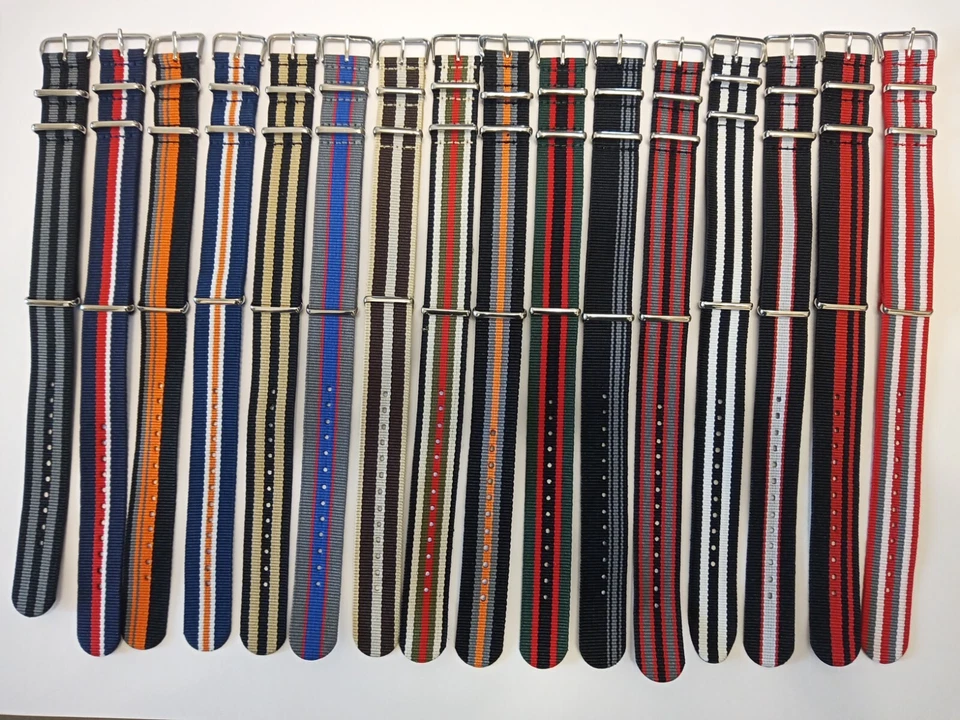 CINTURINO IN NYLON NATO COMODO E RESISTENTE DIVERSI COLORI E MISURE 18 - 20 mm