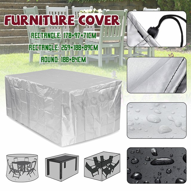 Xl Outdoor Oval Or Rectangle Table Chairs Patio Furniture Canvas Cover For Sale Online Ebay