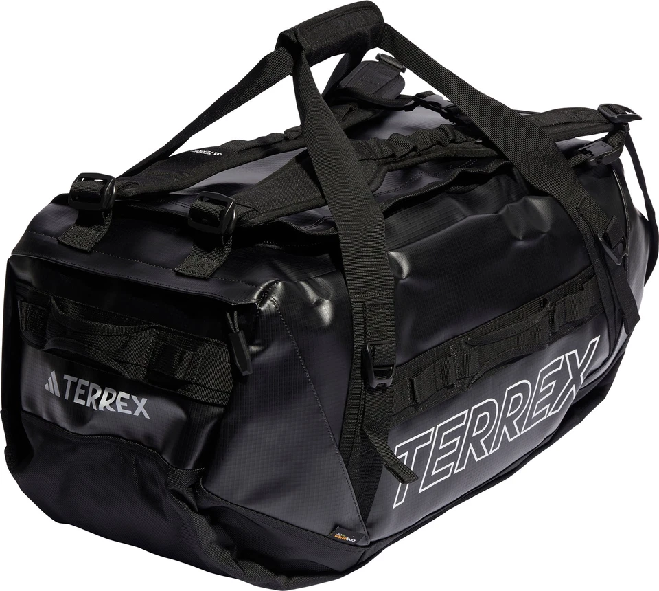 adidas Terrex RAIN.RDY Expedition Medium Holdall Black Outdoor Travel Gym Bag - Image 3 of 4