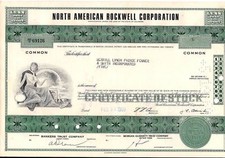 North American Rockwell Corpor. stock certificate (Boeing) Less Than 100 shares