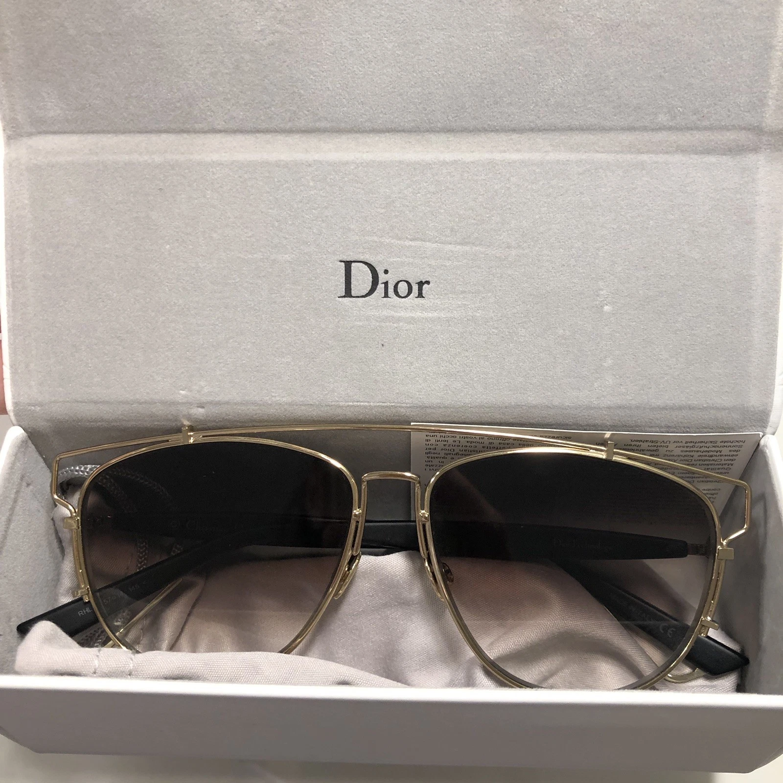 Lunettes de soleil Dior Technologic marron/or