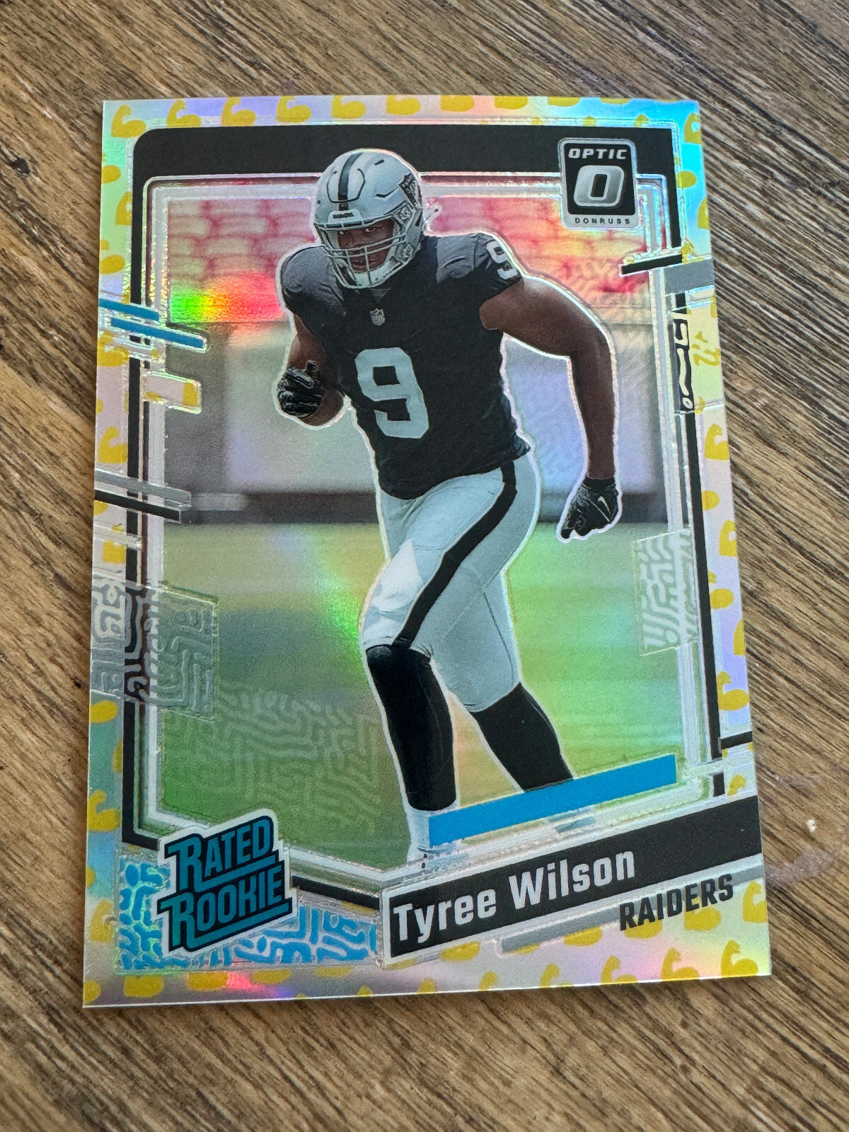 2023 Optic Tyree Wilson #262 /149 SSP Flex Emoji SSP Raiders
