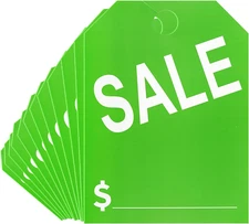 50 Packs Car Sale Tags Mirror Hang Tags,Car Dealership for Sale,8.5 X 11.5 Inche