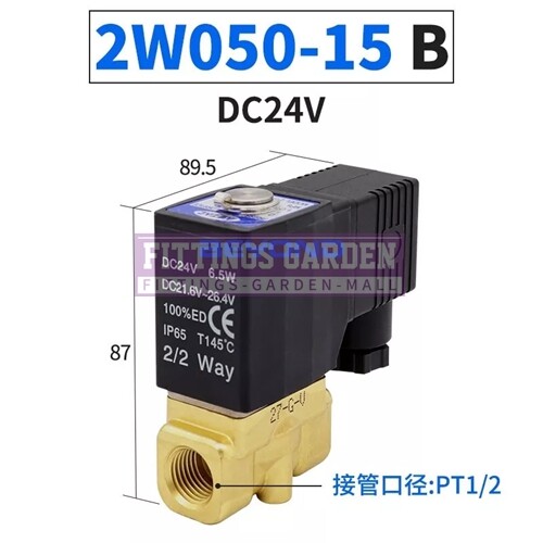 1PCS NEW Solenoid Valve 2W050-15 AC220V/DC24V (A/B) Fluid Control Valve