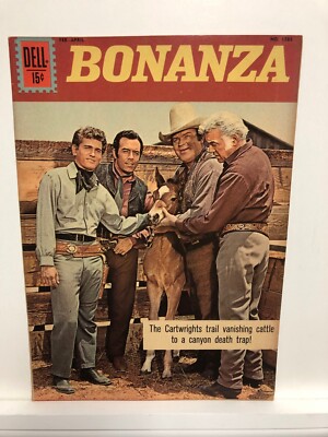 Four Color   # 1283   FINE VERY FINE    Bonanza (#3)  TV  1962   Piece out lower