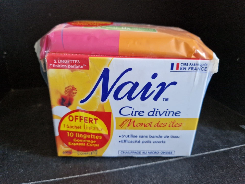 Nair, Cire Divine Monoï des îles 400 g + lingettes gommage corps Linéance - Photo 1/4