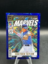 2024 Donruss Baseball Brayden Taylor Diamond Marvels Blue Xplosion 1/49 #13 Rays