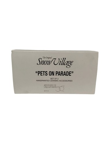 Department 56 Snow Village Pets On Parade Set Of 2 Hand painted Accessories New - Picture 9 of 9