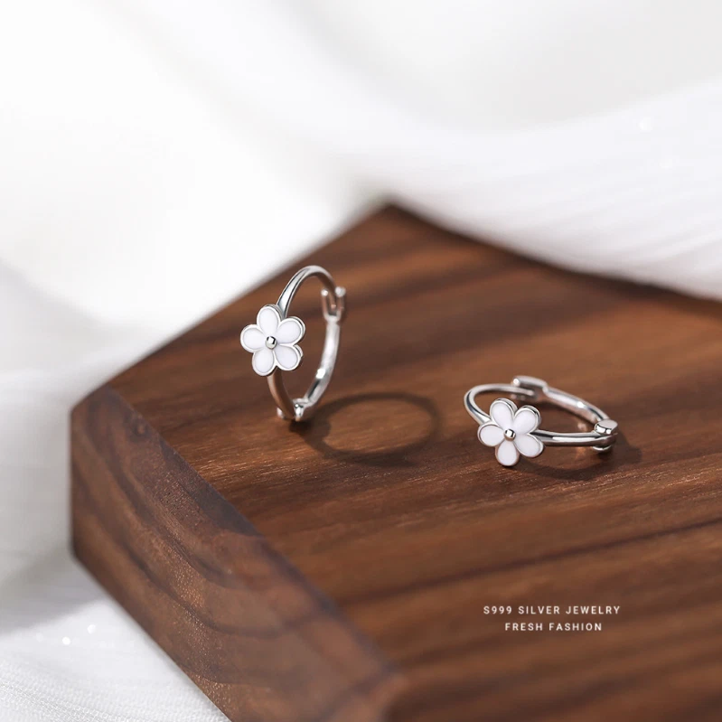 Personnalisé 925 argent sterling multicolore plaqué or plumeria boucles d'oreill Personnalisé 925 argent sterling multicolore plaqué or plumeria boucles d'oreill
