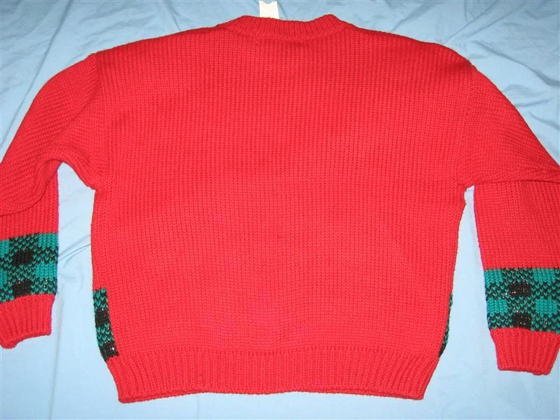 Karen Scott Sweater Women Petite L PL Scottie Dog 1980s NOS Ugly Christmas VNTG