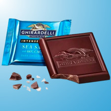 INTENSE 60% DARK CHOCOLATE & SEA SALT GHIRARDELLI SQUARES