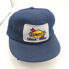 VINTAGE SUNOCO Ultra Racing Team Snapback Mesh Trucker Hat Cap Made in USA