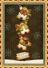 Hanging Around for the Holiday Box of 12 Pop Out 3-D Die Cut Christmas Cards