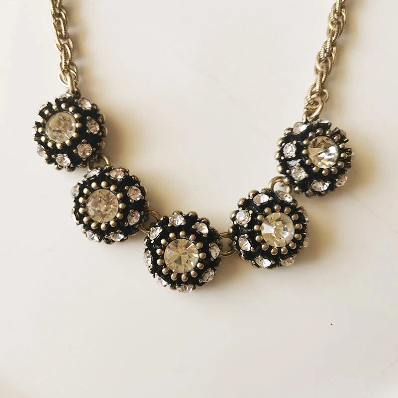 New 16" Banana Republic Glass Collar Necklace Retro Women Party Vacation Jewelry - Image 2 of 3